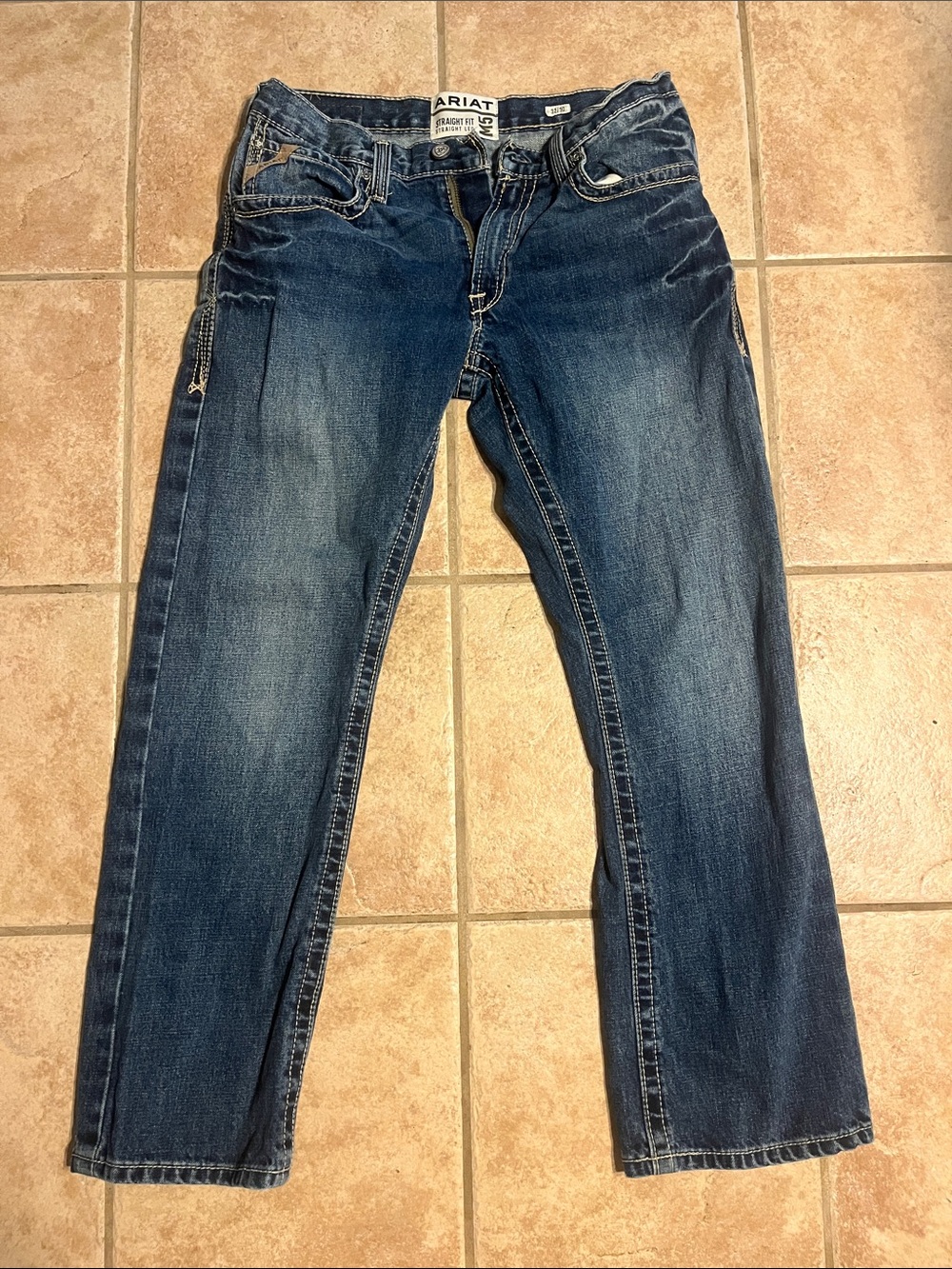 Ariat Men's Dark Blue Straight Jeans
